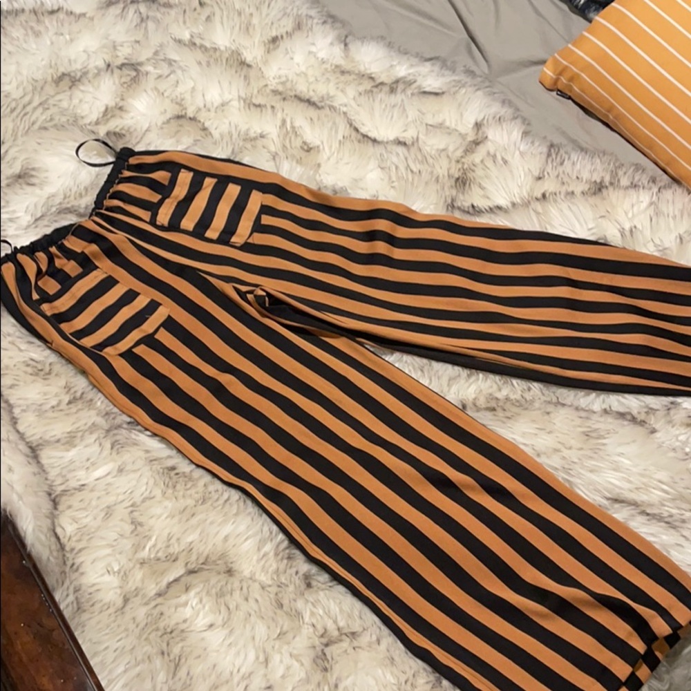 SILK black and gold palazzo pants